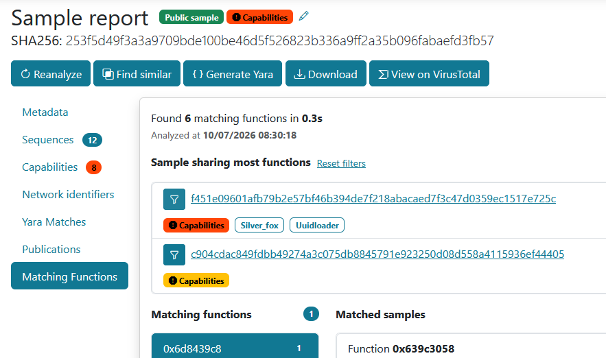 Matches by similarity 